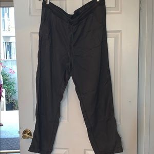 Olive green flared loose pants